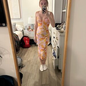 DESIGNER Zimmermann Alex Perry midi Lycra Sweetheart cup dress